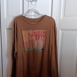 The North Face Tan Graphic Long Sleeve Shirt